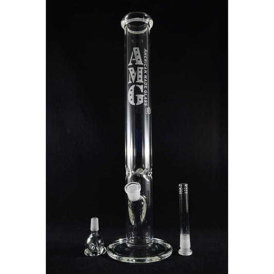 AMG Glass Massive 18 inch Clear Straight Tube Bong Water Pipe