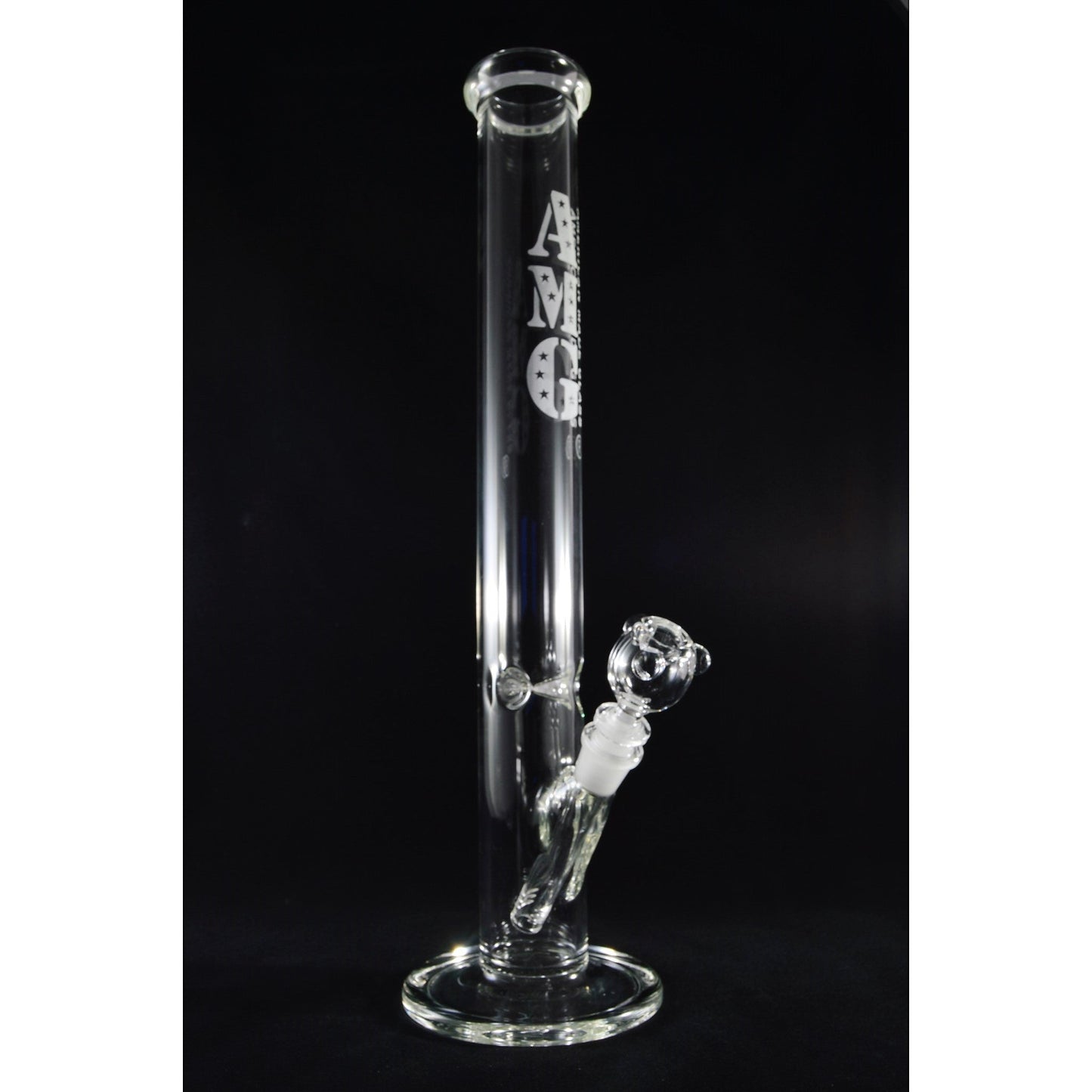 AMG Glass Massive 18 inch Clear Straight Tube Bong Water Pipe