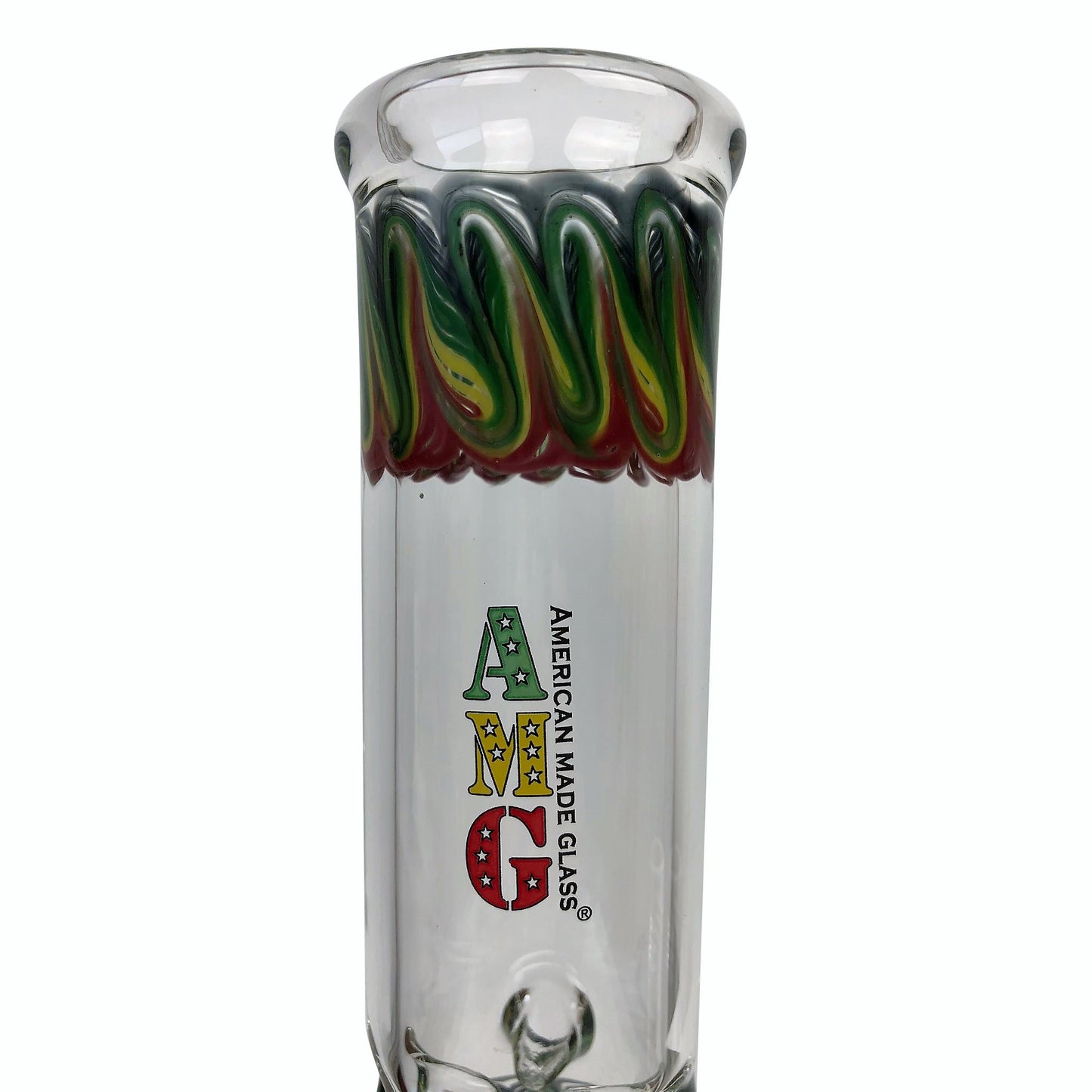 AMG Glass 10 inch Rasta Glass Water Pipe Bong