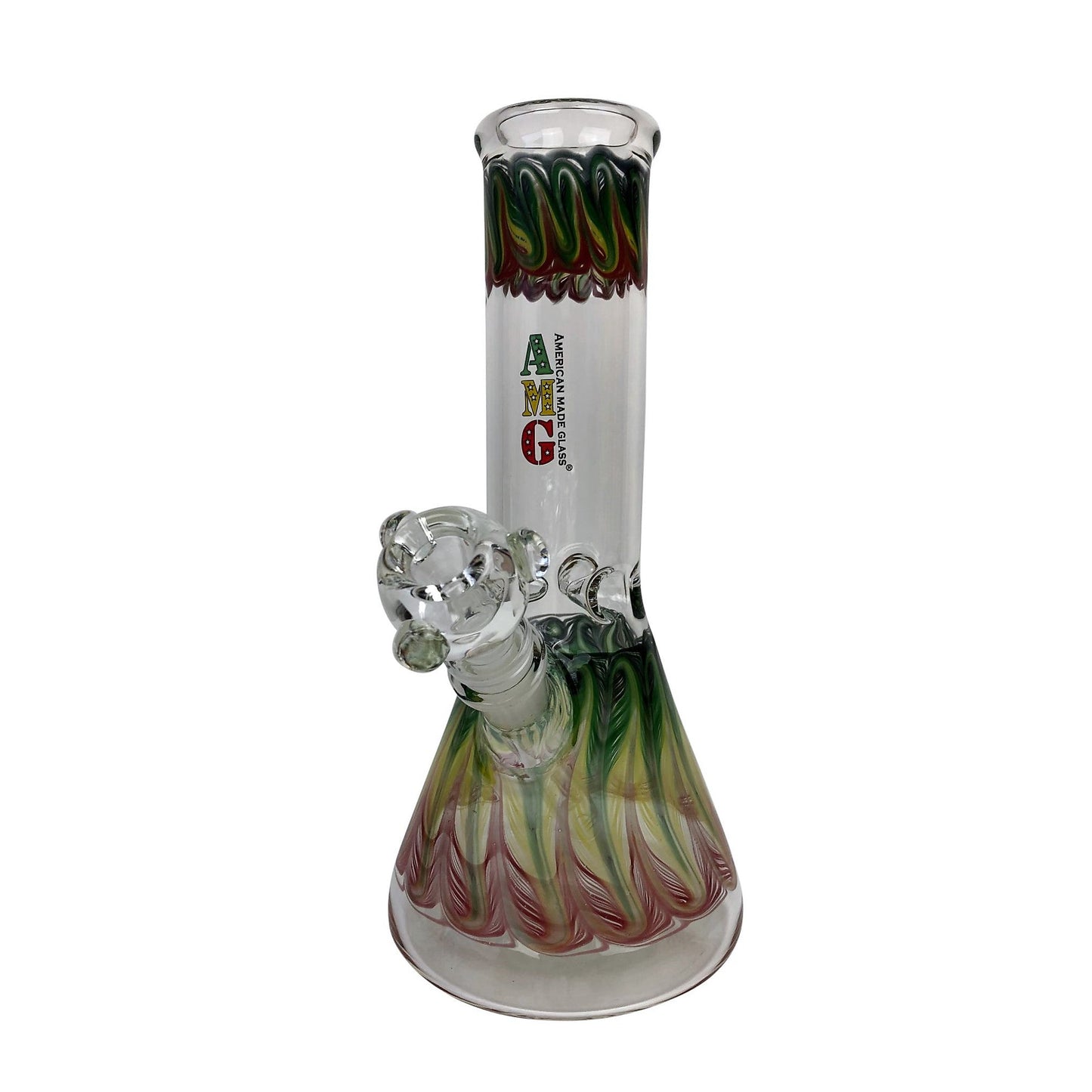 AMG Glass 10 inch Rasta Glass Water Pipe Bong